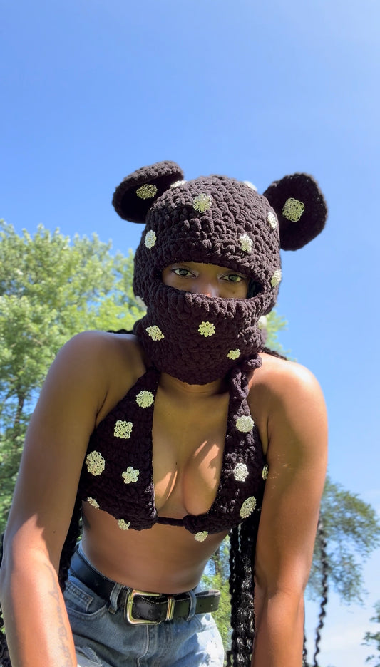 Black Bear : Balaclava & Bra Set